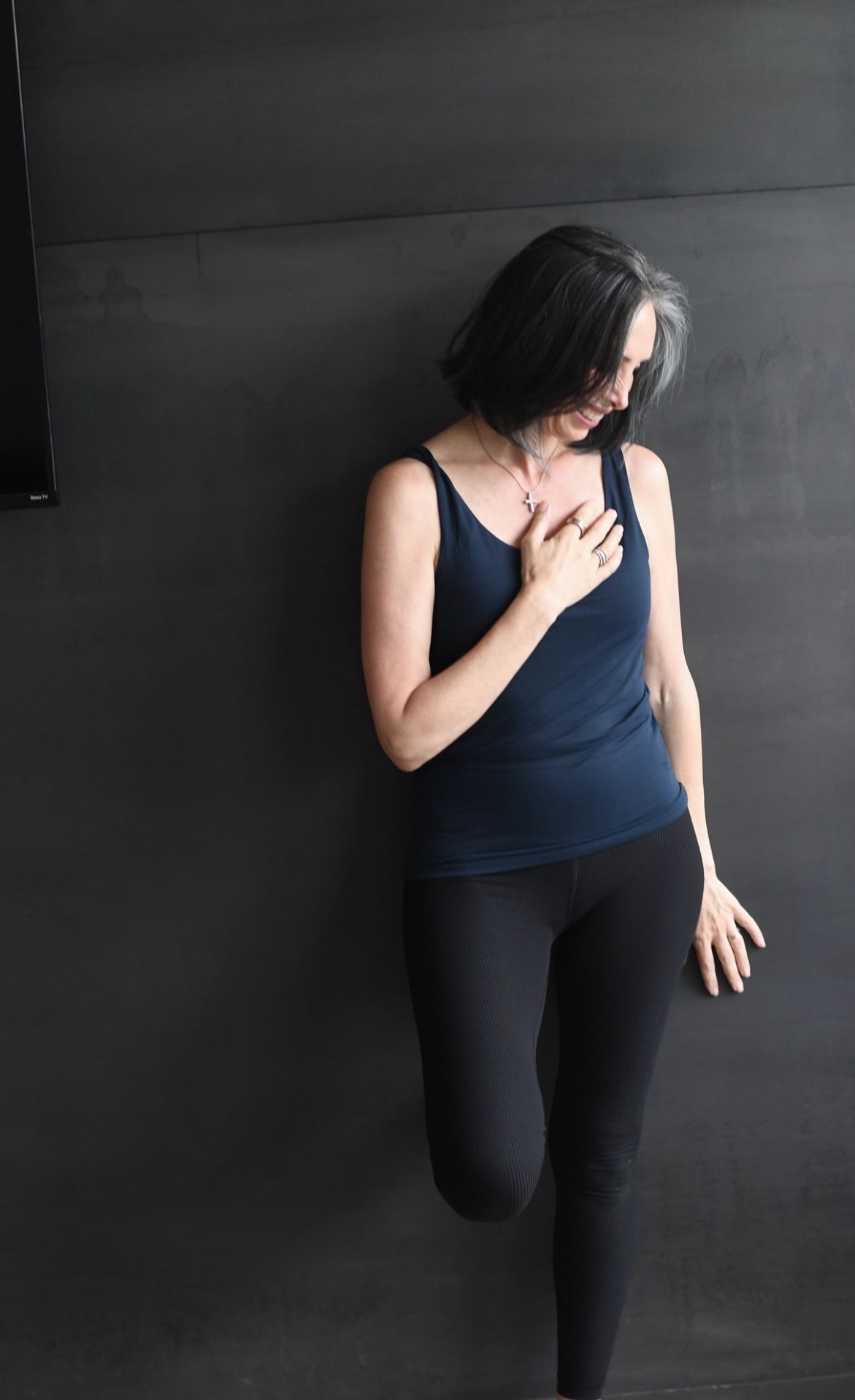 Gina Santangelo, hand on heart