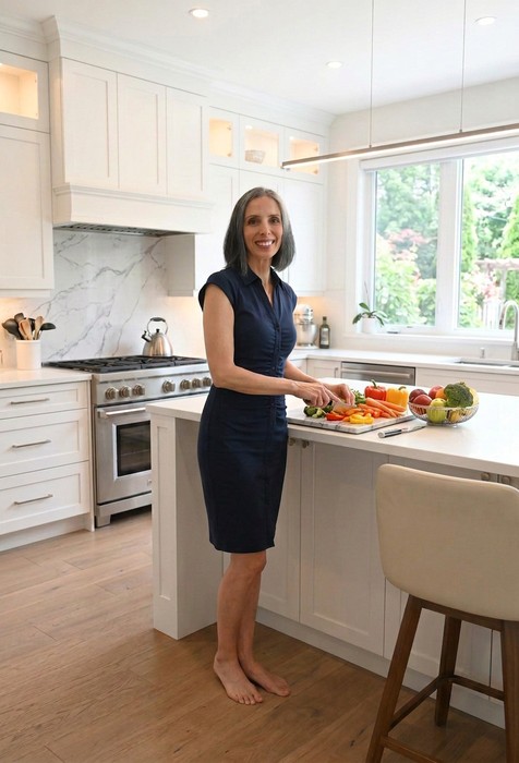 Gina Santangelo in her kitchen