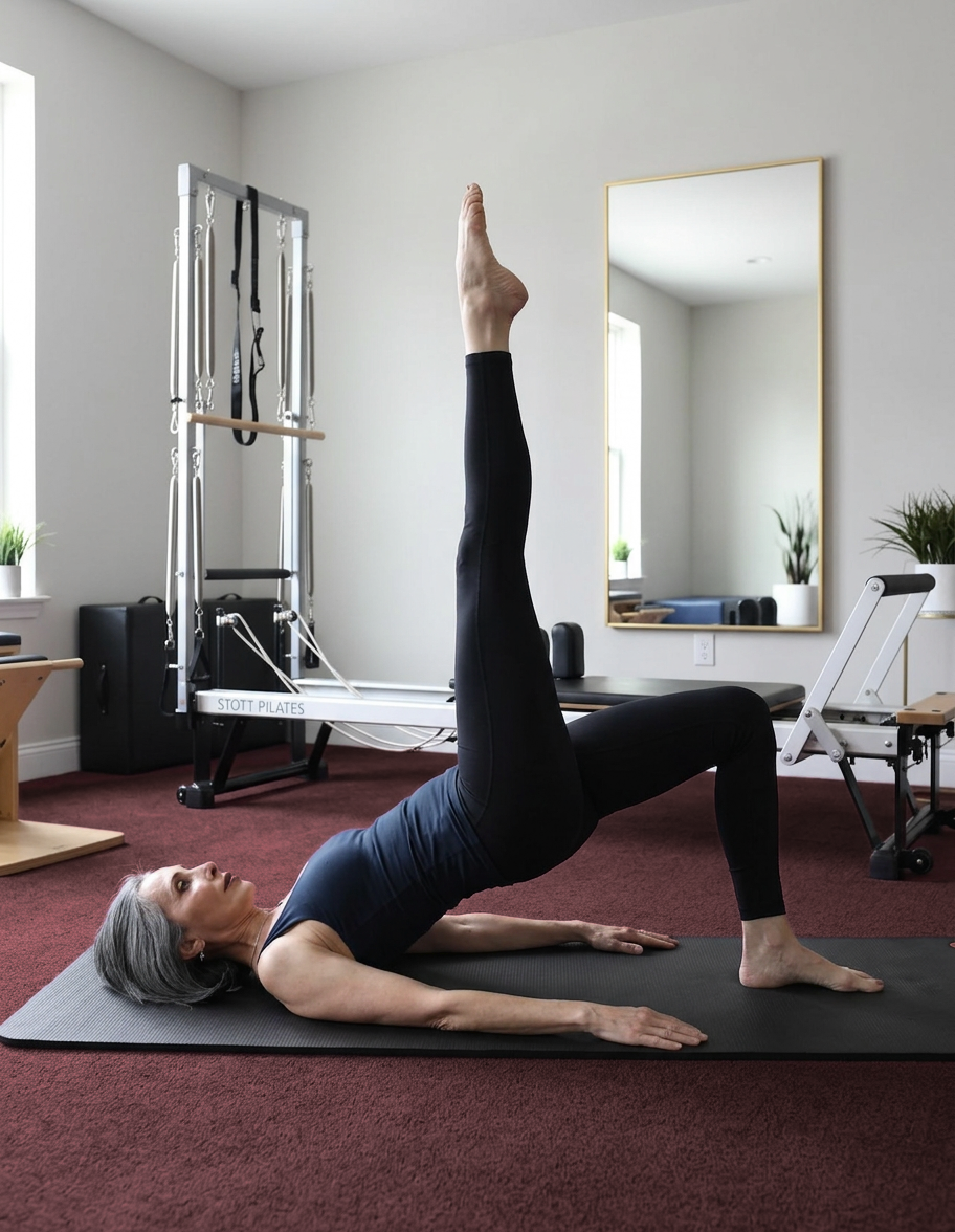 Gina Santangelo performing a seated resistance movement