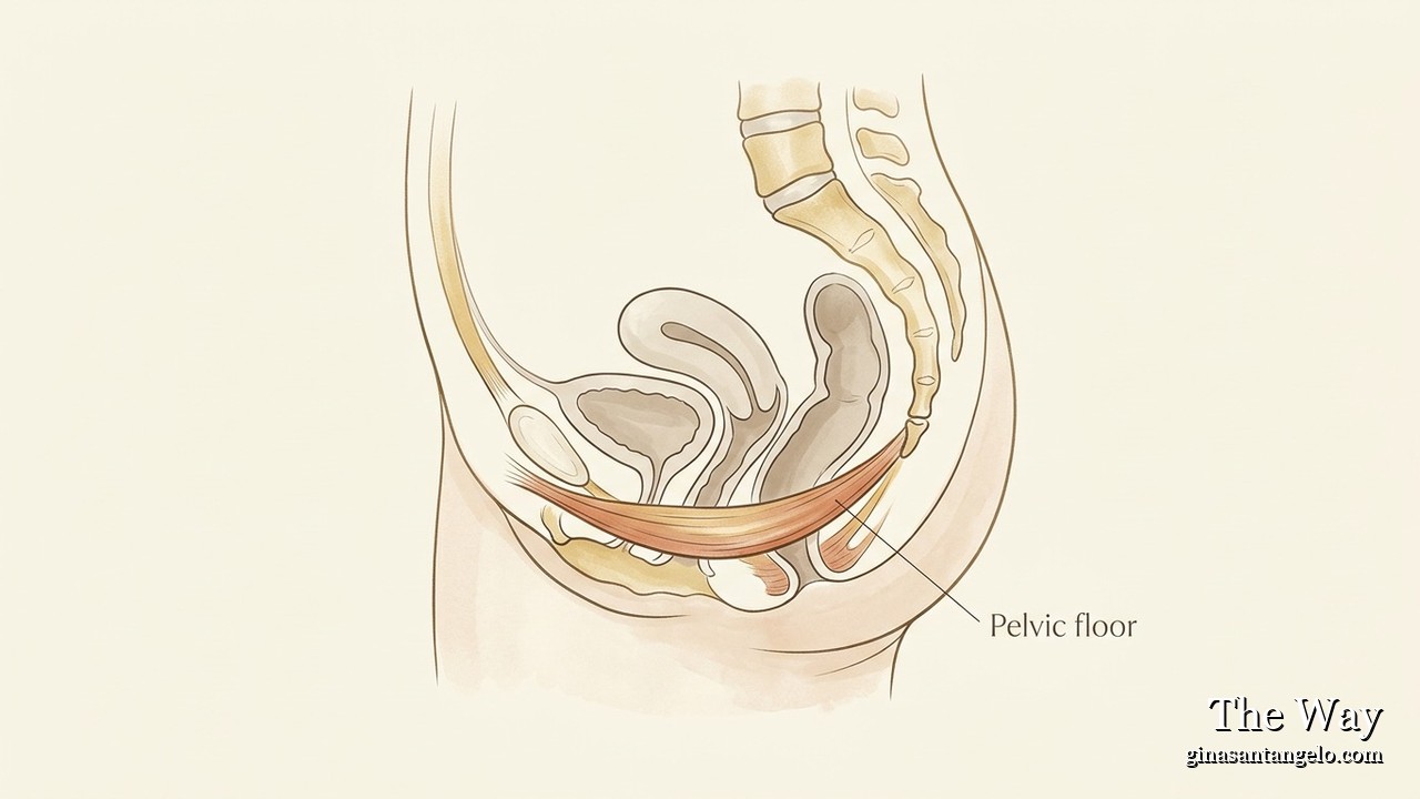 Where it sits &mdash; the pelvic-floor hammock