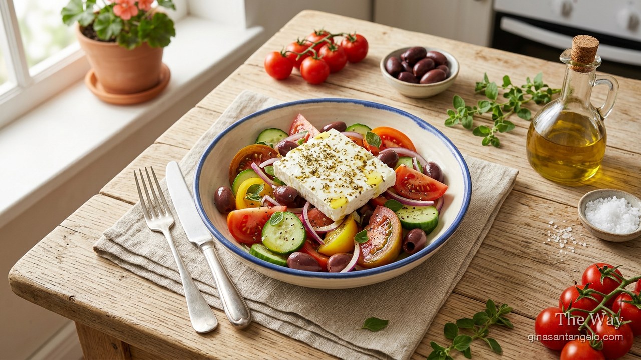 Greek village salad horiatiki