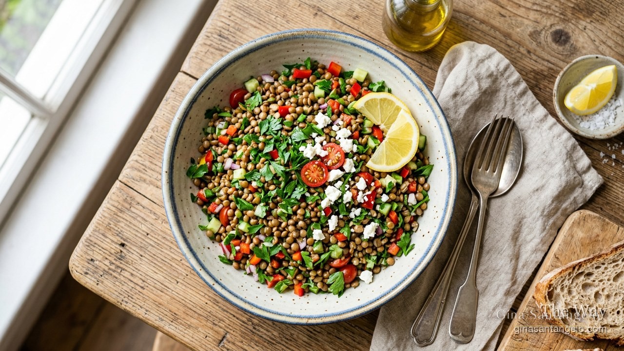 Lentil Salad with Fresh Herbs and Lemon Dressing
