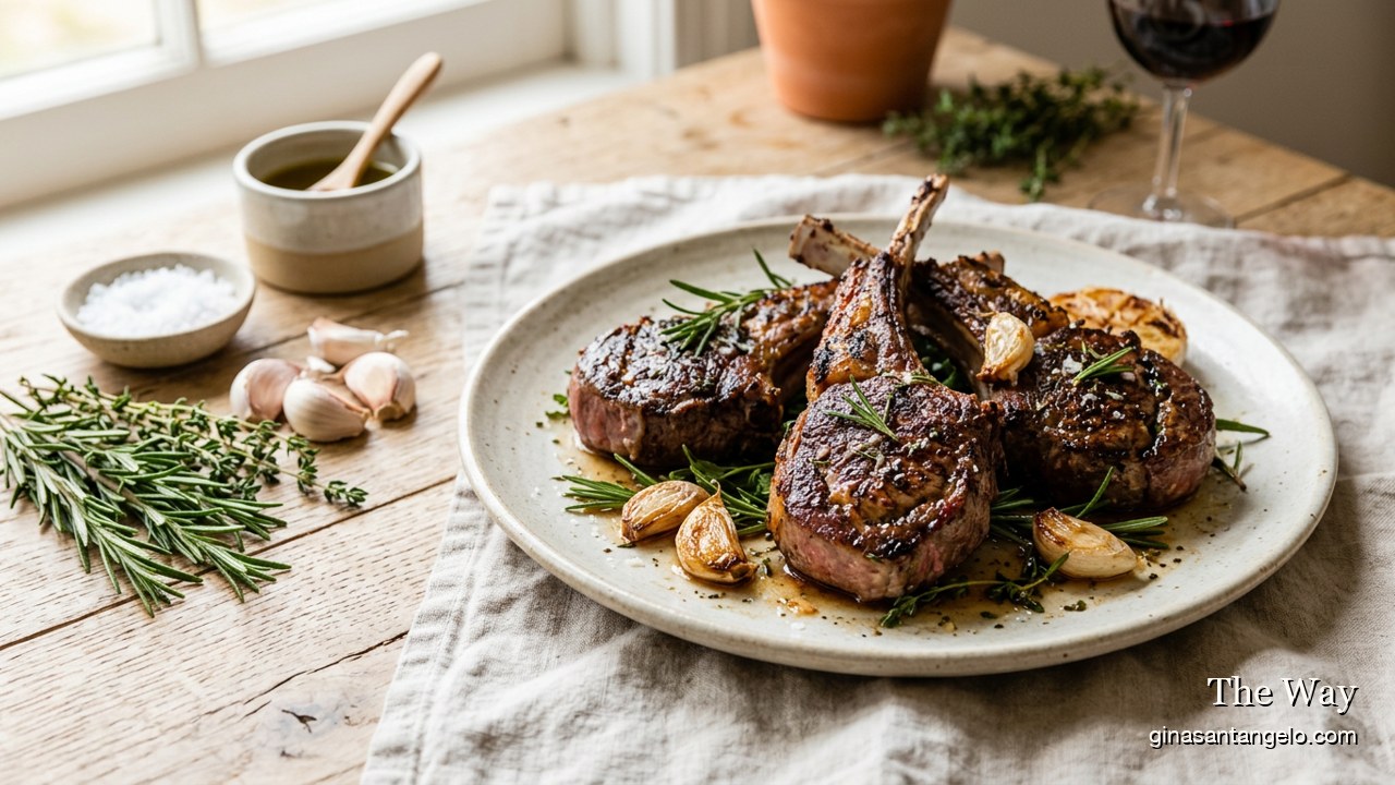 Rosemary garlic lamb chops