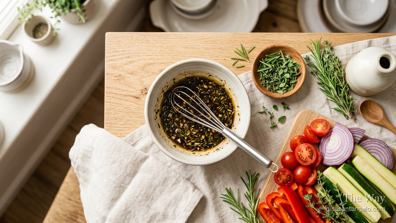 Balsamic herb vegetable marinade